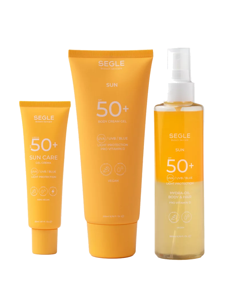 Pack Crema Solar Facial, Corporal y Spray Bifásico